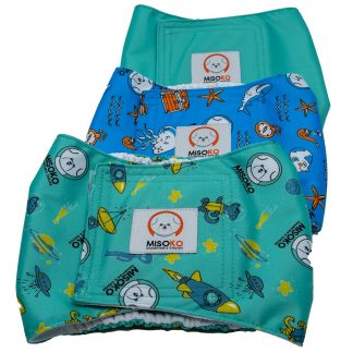 MISOKO Reusable Diapers Set for Male Dogs Treasure XXL 3-pack