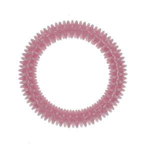 MISOKO Dog Toy Spiked Ring 11 cm, pink, TPR