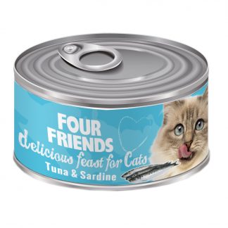 FOUR FRIENDS Cat Tuna & Sardine 85 g - blötmat med tonfisk & sardiner