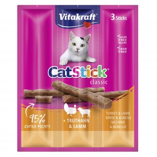 VITAKRAFT Cat-Stick Mini Kalkon och Lamm, 3 sticks