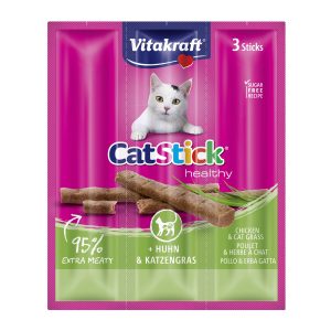 VITAKRAFT Cat-Stick Kyckling & Kattgräs, 3 sticks